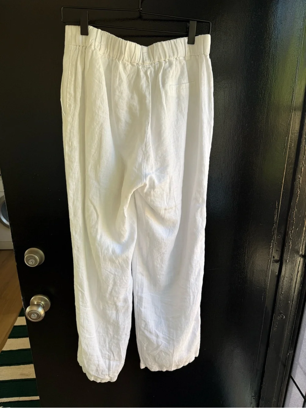 Quince White 100% European Linen Pleated Trousers (WORN ONCE)